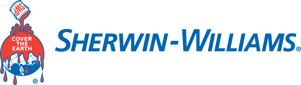 The Sherwin-Williams logo, displaying the company name in blue capital letters alongside the 