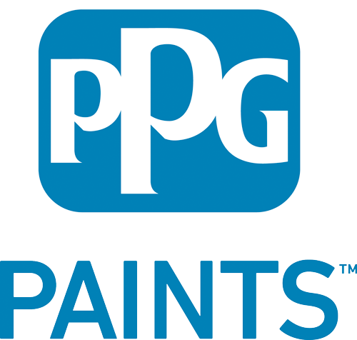The PPG logo, featuring bold white letters 