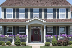 Picture of the exterior of a two-story house.