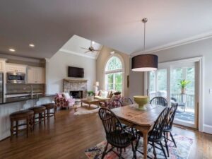 Picture of a gorgeous dining room that was recently painted.